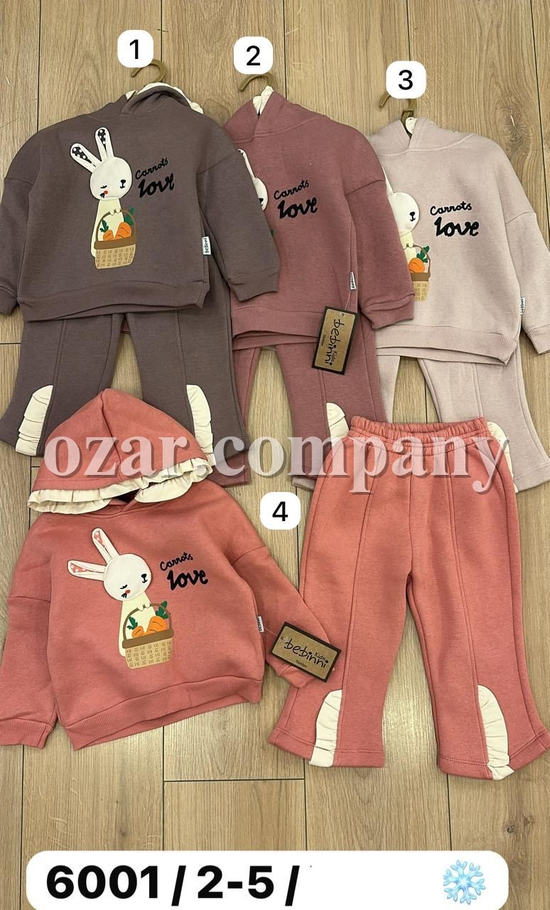 Трикотажный Костюм На Флисе Для Девочки Bebinni (2-3-4-5лет)