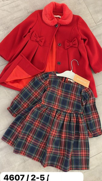 Комплект Платье Пальто Для Девочки Baby Rose (2-3-4-5лет)