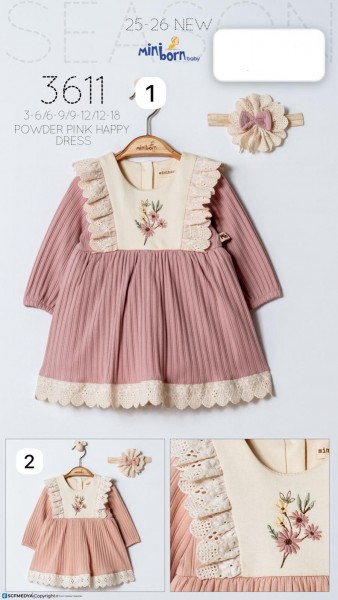 Платье Для Девочки Mini Born (3-6/6-9/9-12/12-18мес.)
