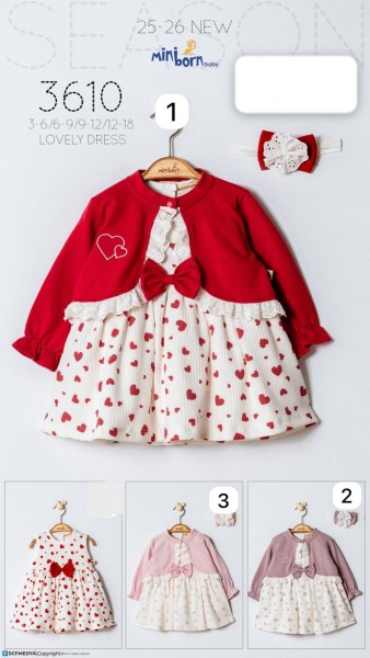 Платье Для Девочки Mini Born (3-6/6-9/9-12/12-18мес.)