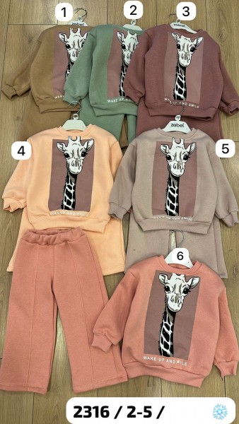 Трикотажный Костюм На Флисе Для Девочки Zabel (2-3-4-5лет)