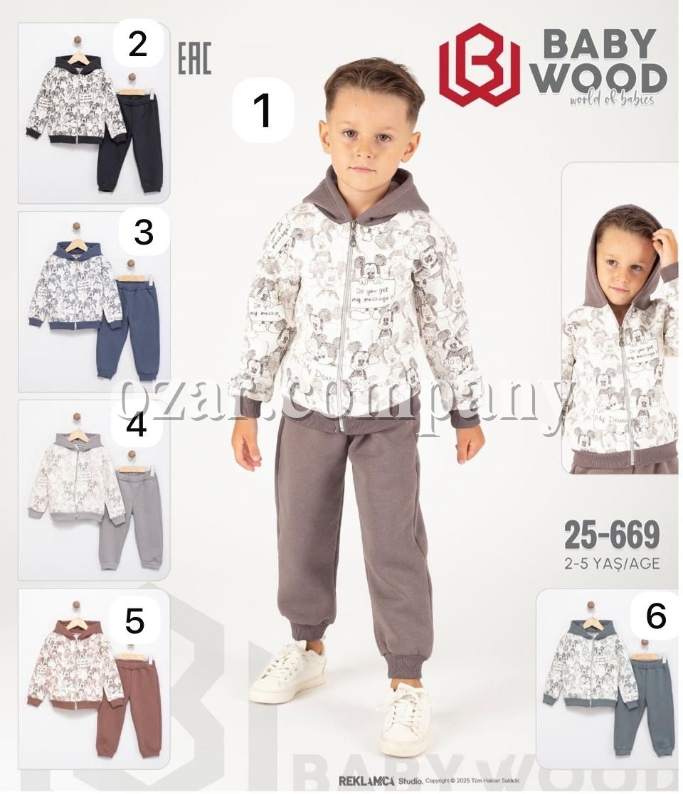 Трикотажный Костюм На Флисе Для Мальчика Baby Wood (2-3-4-5лет)