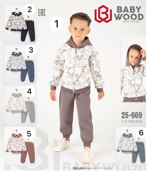 Трикотажный Костюм На Флисе Для Мальчика Baby Wood (2-3-4-5лет)