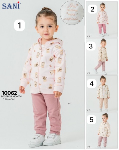Костюм Тройка Для Девочки Sani (9-12-18-24мес.) Костюм Тройка Для Девочки Sani (9-12-18-24мес.)