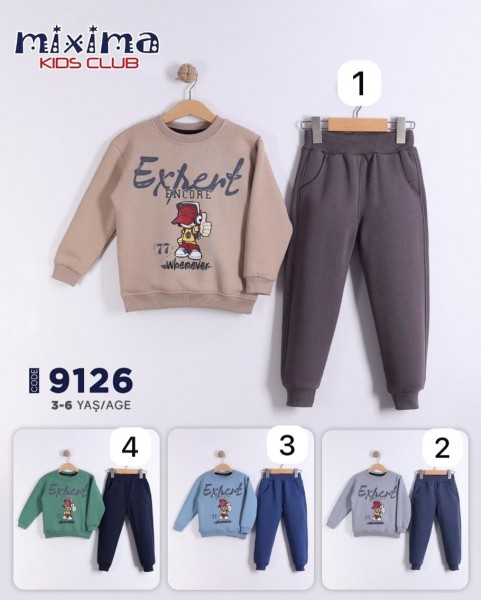 Трикотажный Костюм На Флисе Для Мальчика Mixima (3-4-5-6лет)
