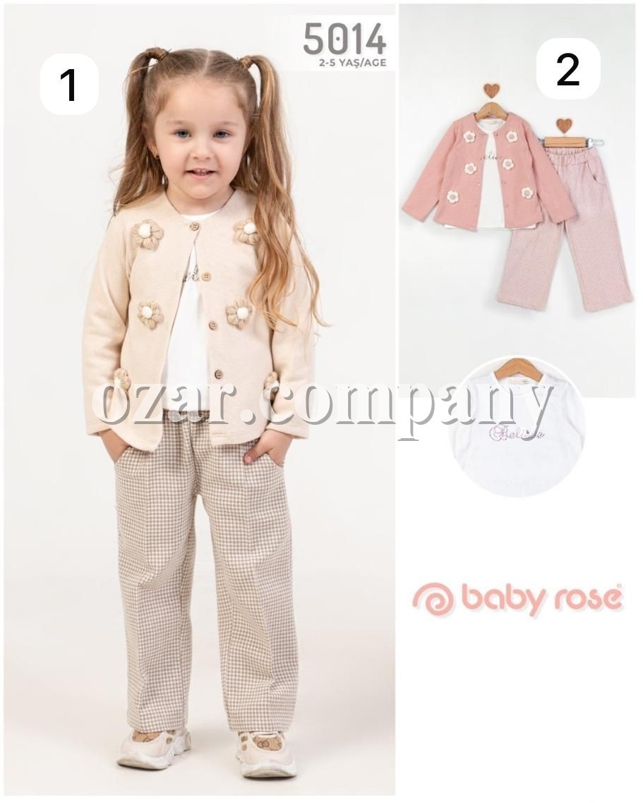 Костюм Тройка Для Девочки Baby Rose (2-3-4-5лет) Костюм Тройка Для Девочки Baby Rose (2-3-4-5лет)