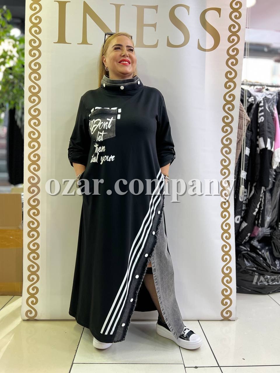 Женское Джинсовое Платье Iness (Большие размеры) Женское Джинсовое Платье Iness (Большие размеры)