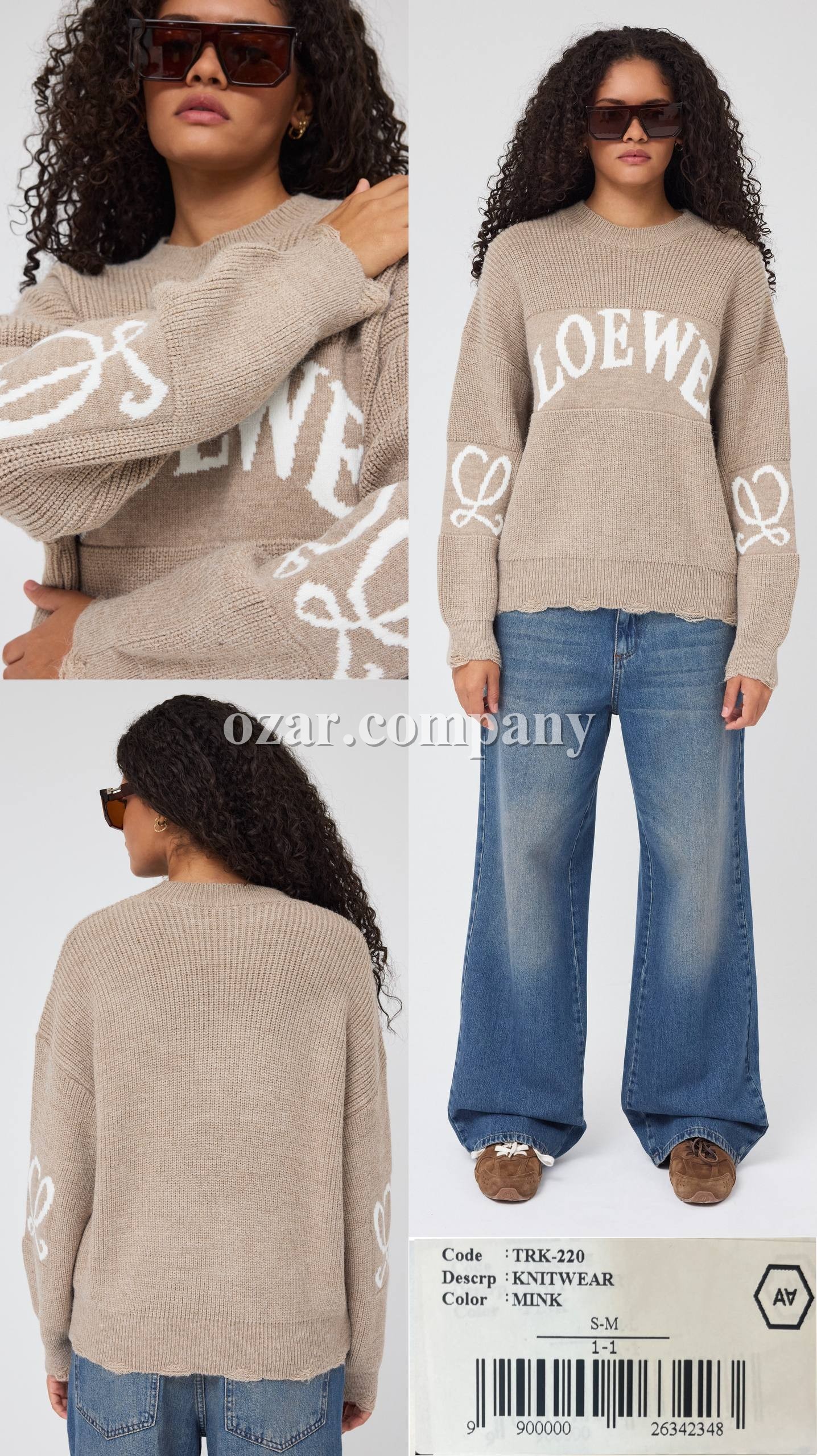 Женский Трикотажный Свитер A.M.N. Женский Трикотажный Свитер A.M.N.