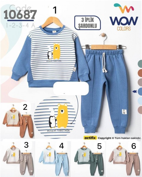 Трикотажный Костюм Тринитка На Флисе Для Мальчика WOW (1-2-3-4лет) 
