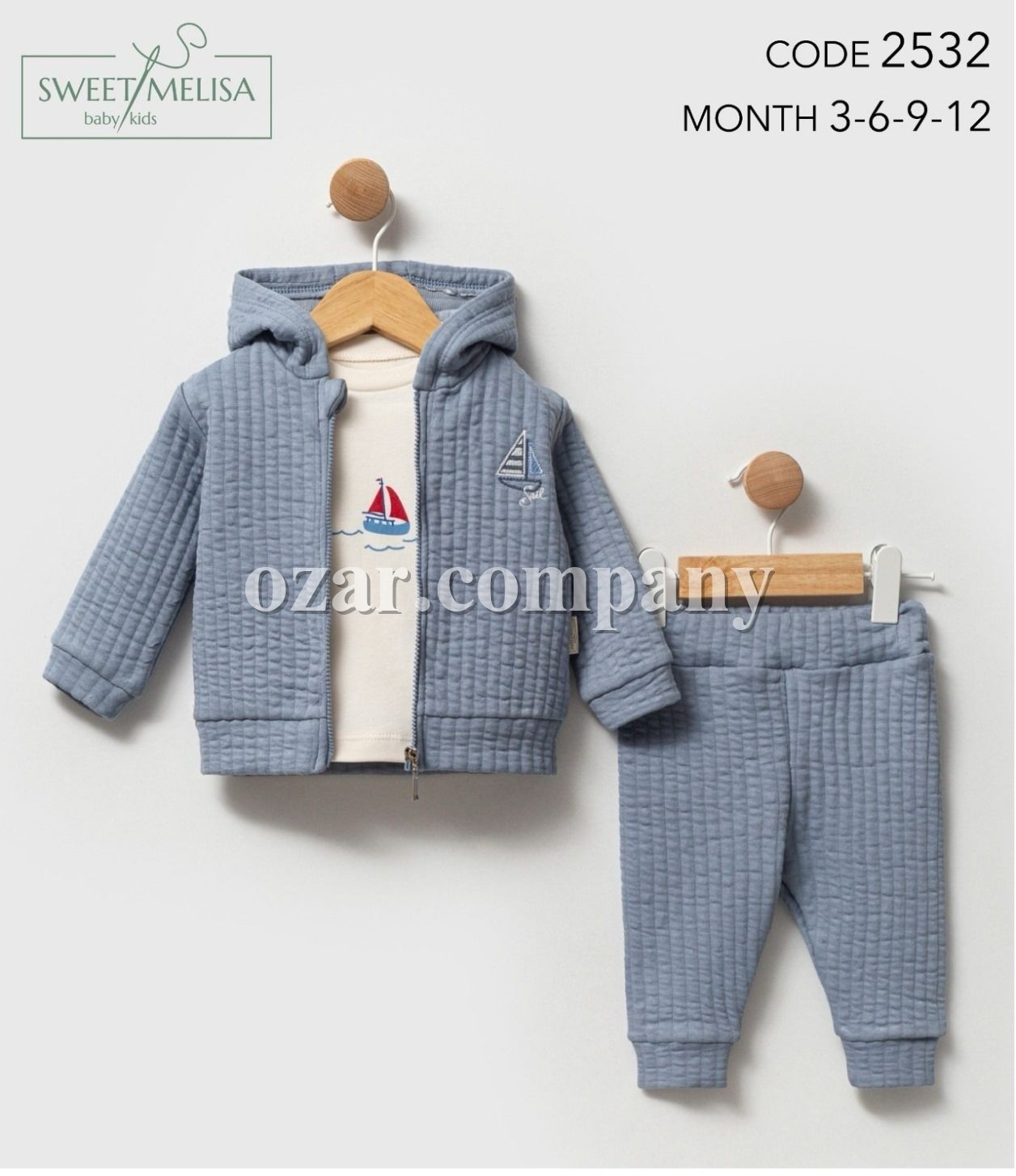 Костюм Тройка Для Мальчика Sweet Melisa (3-6-9-12мес.)