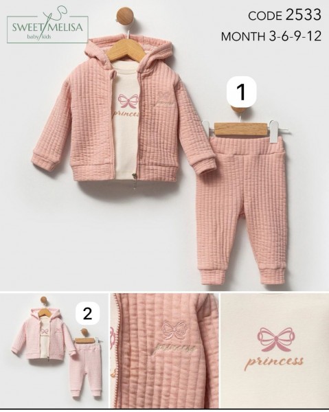 Костюм Тройка Для Девочки Sweet Melisa (3-6-9-12мес.) Костюм Тройка Для Девочки Sweet Melisa (3-6-9-12мес.)