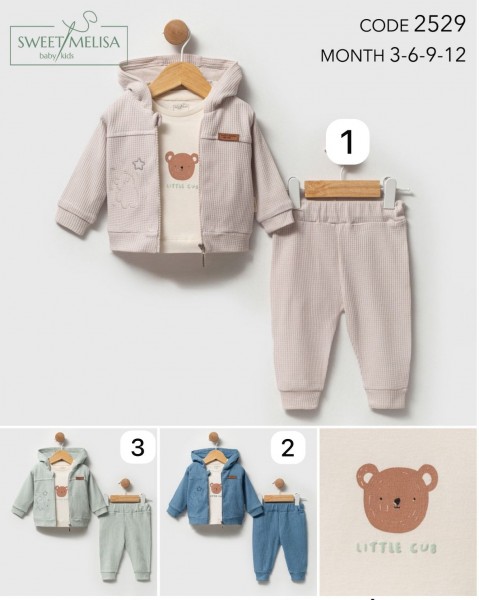 Костюм Тройка Для Мальчика Sweet Melisa (3-6-9-12мес.) Костюм Тройка Для Мальчика Sweet Melisa (3-6-9-12мес.)