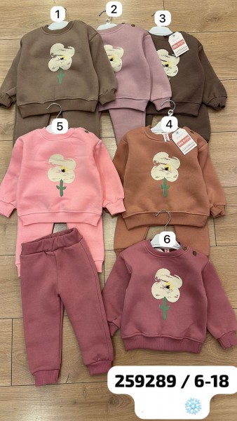 Трикотажный Костюм На Флисе Для Девочки My Bella (6-9-12-18мес.)