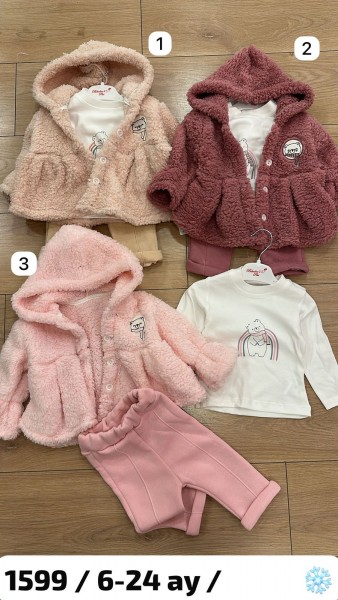 Костюм Тройка На Флисе Для Девочки Bebedexs (6-12-18-24мес.) Костюм Тройка На Флисе Для Девочки Bebedexs (6-12-18-24мес.)