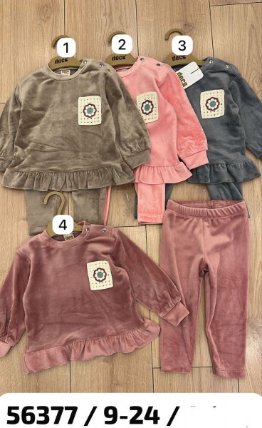 Велюровый Костюм Для Девочки Deco (9-12-18-24мес.) Велюровый Костюм Для Девочки Deco (9-12-18-24мес.)