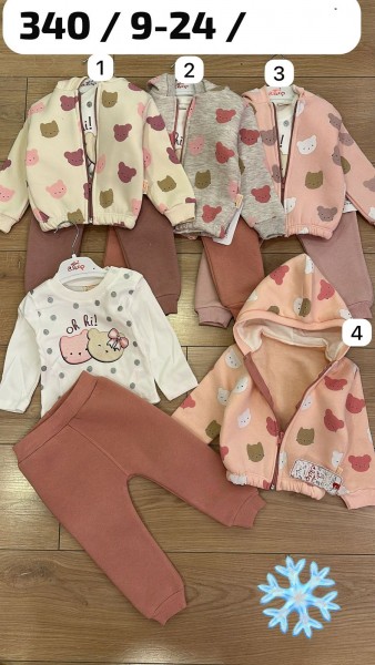 Костюм Тройка На Флисе Для Девочки Mini Clup (9-12-18-24мес.) Костюм Тройка На Флисе Для Девочки Mini Clup (9-12-18-24мес.)