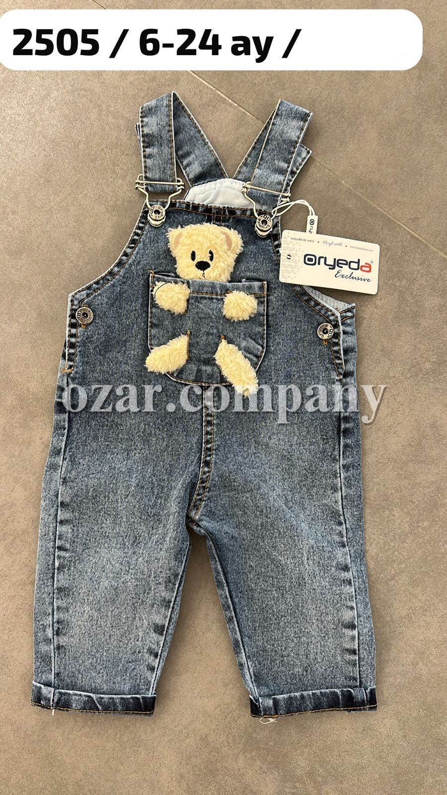 Джинсовый Комбинезон Для Мальчика Oryeda (6-12-18-24мес.) Джинсовый Комбинезон Для Мальчика Oryeda (6-12-18-24мес.)