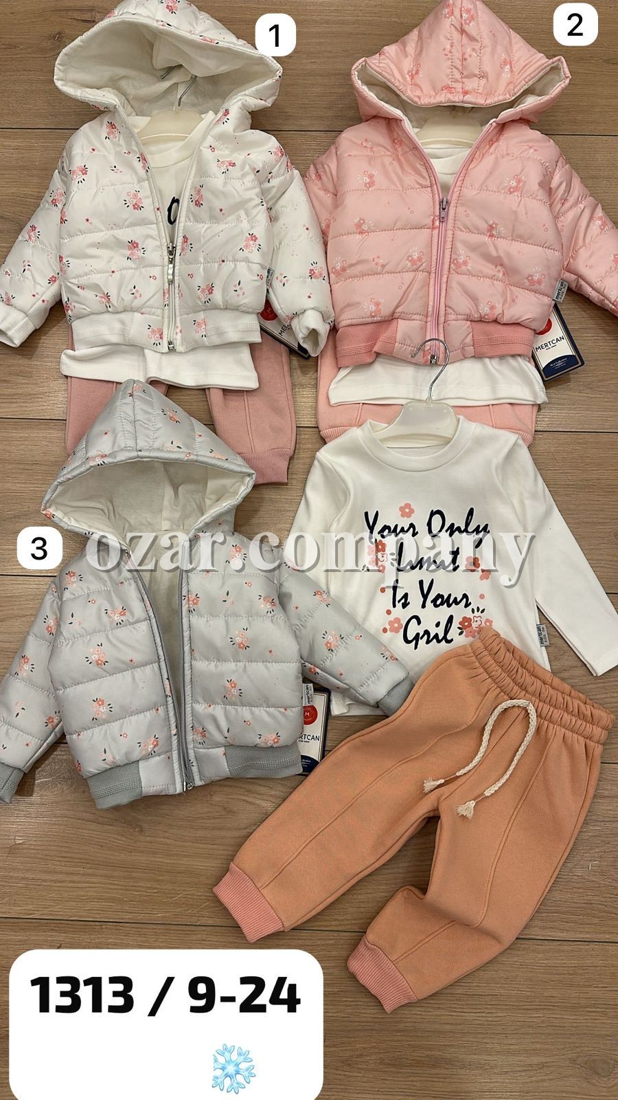 Костюм Тройка Для Девочки Mertcan (9-12-18-24мес.) Костюм Тройка Для Девочки Mertcan (9-12-18-24мес.)