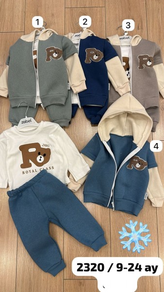 Трикотажный Костюм Тройка Для Мальчика Zabel (9-12-18-24мес.) Трикотажный Костюм Тройка Для Мальчика Zabel (9-12-18-24мес.)