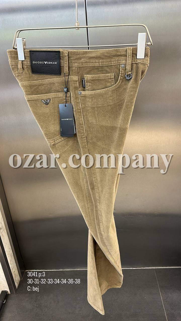 Мужские Вельветовые Джинсы Emporio Armani  Мужские Вельветовые Джинсы Emporio Armani