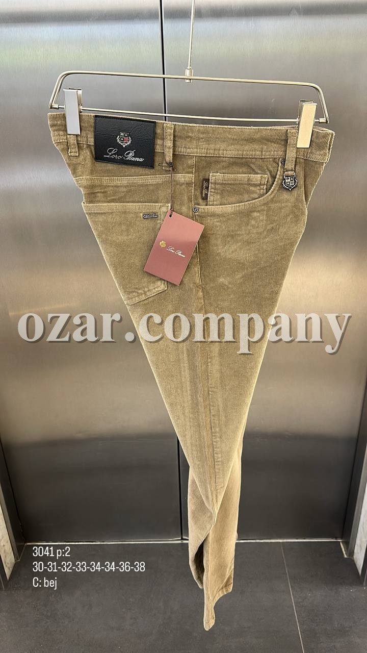 Мужские Вельветовые Джинсы Loro Piana  Мужские Вельветовые Джинсы Loro Piana