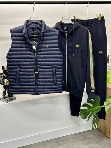 Мужской Спортивный Костюм Тройка Emporio Armani