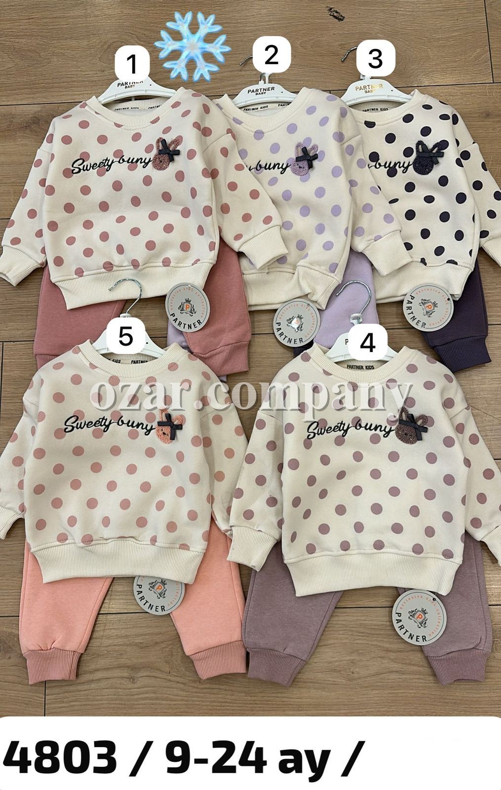 Трикотажный Костюм На Флисе Для Девочки Partner (9-12-18-24мес.)