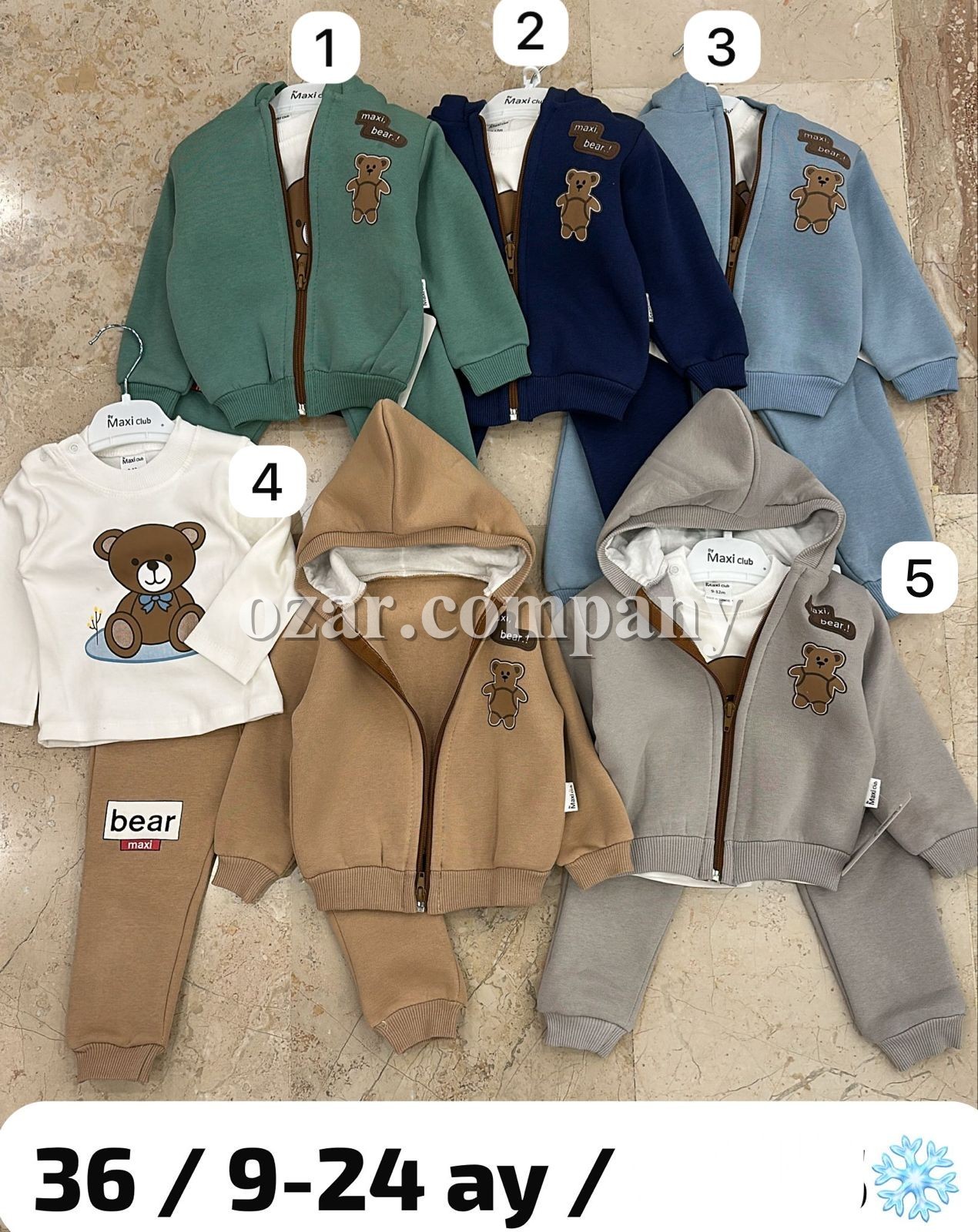 Трикотажный Костюм Тройка На Флисе Для Мальчика Maxi Club (9-12-18-24мес.)