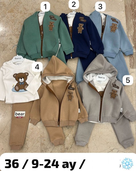 Трикотажный Костюм Тройка На Флисе Для Мальчика Maxi Club (9-12-18-24мес.)