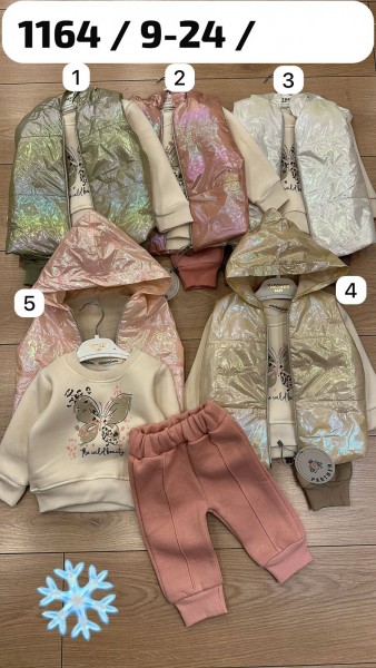 Костюм Тройка На Флисе Для Девочки Partner (9-12-18-24мес.) Костюм Тройка На Флисе Для Девочки Partner (9-12-18-24мес.)