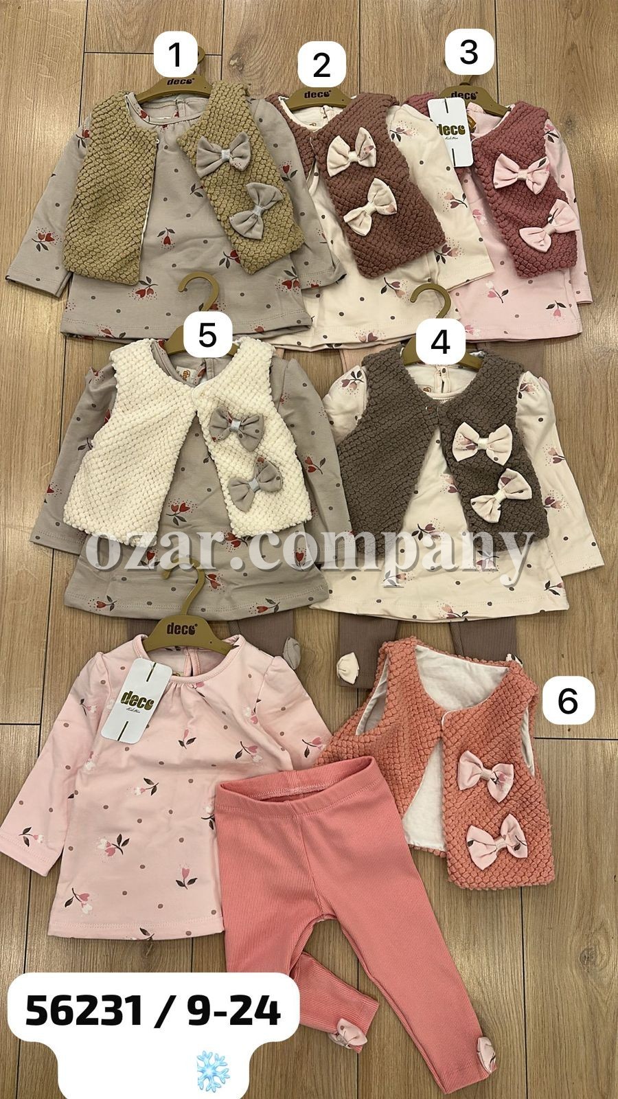 Костюм Тройка Для Девочки Deco (9-12-18-24мес.) Костюм Тройка Для Девочки Deco (9-12-18-24мес.)