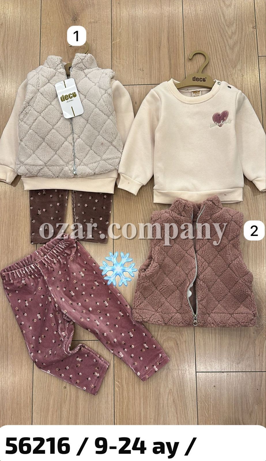 Костюм Тройка На Флисе Для Девочки Deco (9-12-18-24мес.) Костюм Тройка На Флисе Для Девочки Deco (9-12-18-24мес.)