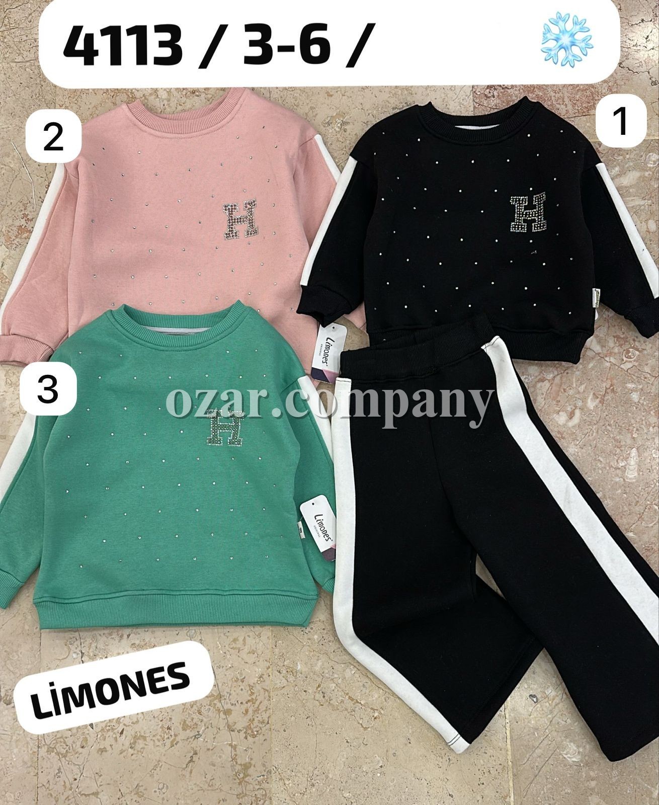 Трикотажный Костюм Тринитка На Флисе Для Девочки Limones (3-4-5-6лет) 