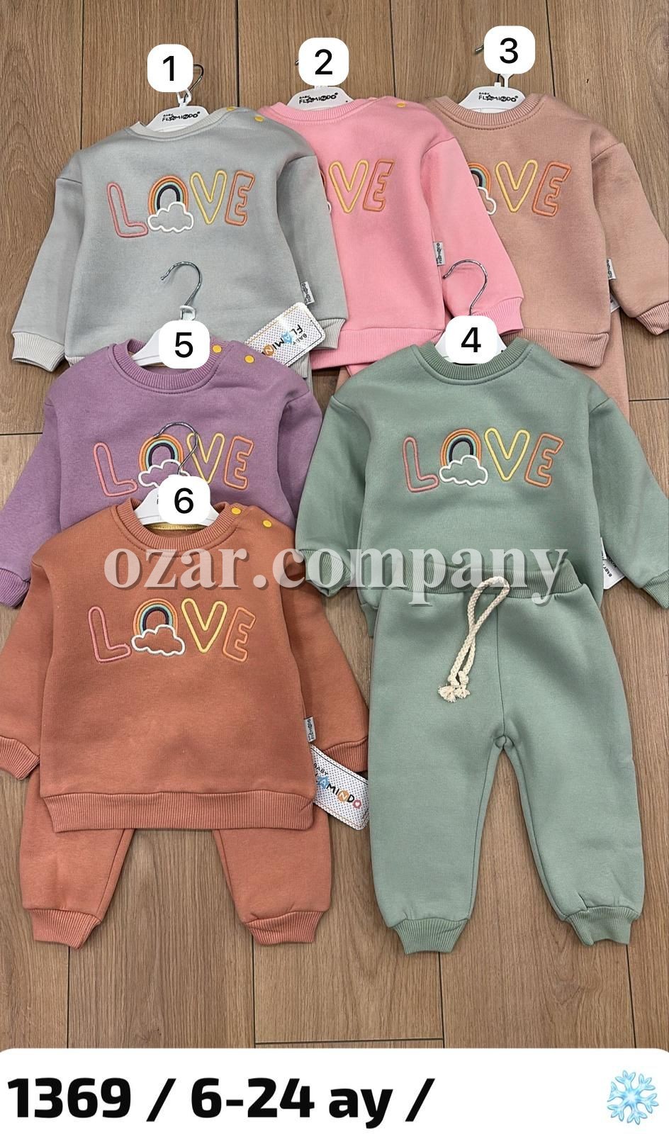 Трикотажный Костюм На Флисе Для Девочки Flamindo (6-12-18-24мес.)