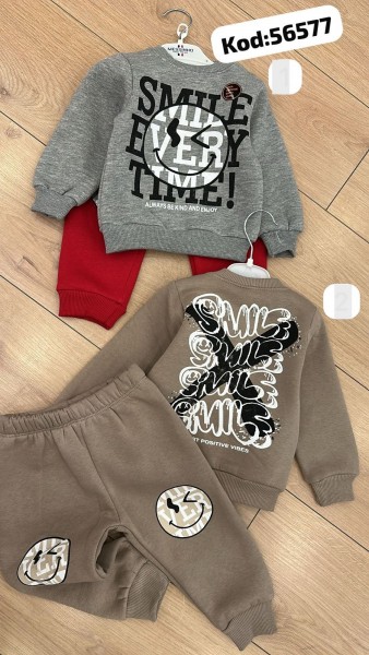 Трикотажный Костюм На Флисе Для Мальчика Messinho (9-12-18-24мес.) Трикотажный Костюм На Флисе Для Мальчика Messinho (9-12-18-24мес.)