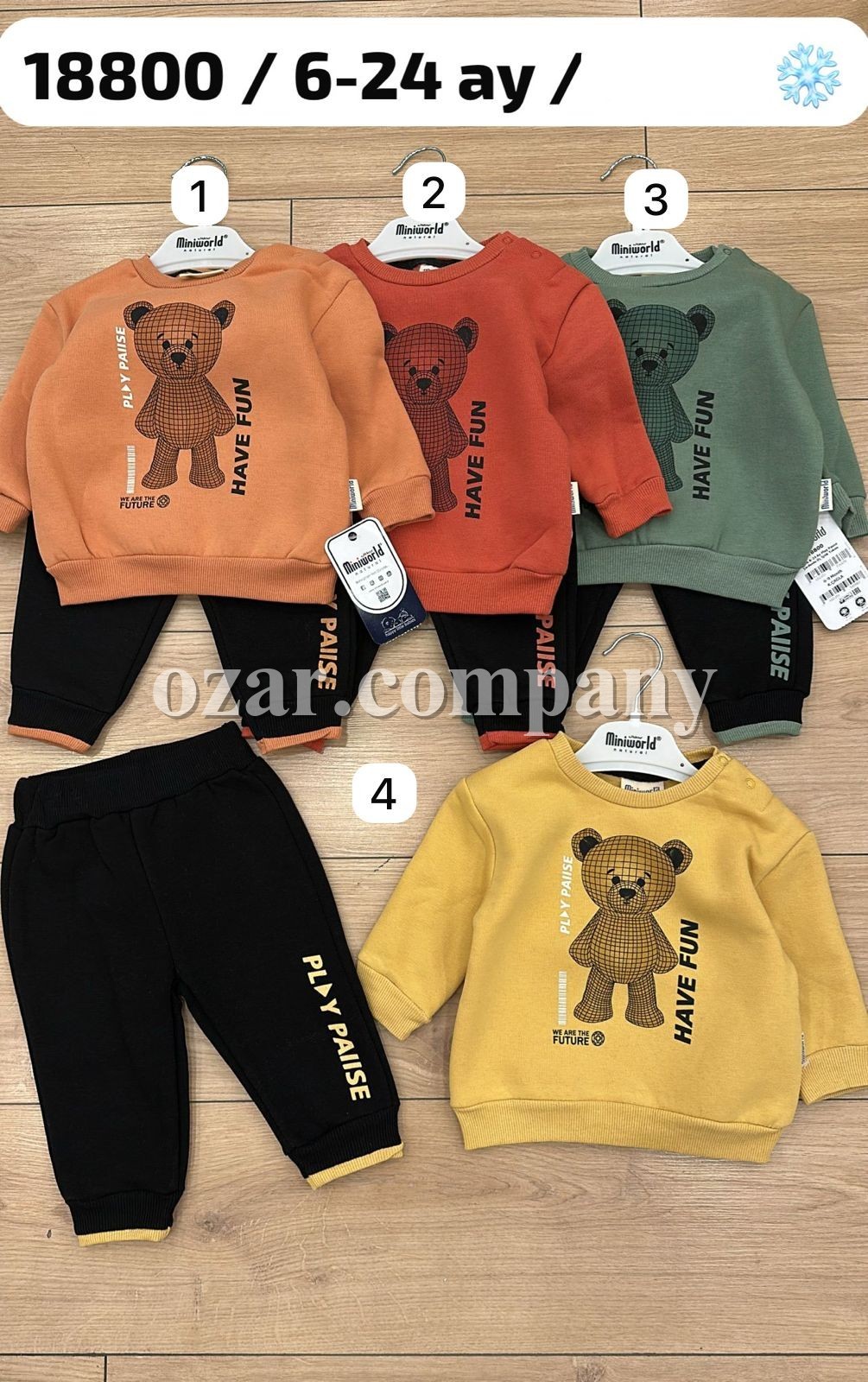 Трикотажный Костюм На Флисе Для Мальчика Miniworld (6-12-18-24мес.)