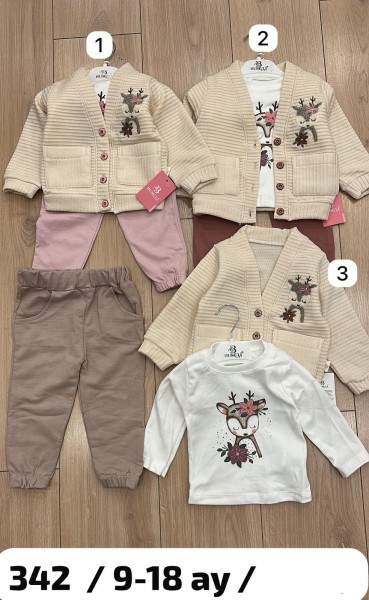 Костюм Тройка Для Девочки Buseli (9-12-18мес.) Костюм Тройка Для Девочки Buseli (9-12-18мес.)