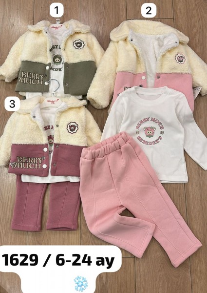 Утеплённый Костюм Тройка Для Девочки Bebedexs (6-12-18-24мес.) Утеплённый Костюм Тройка Для Девочки Bebedexs (6-12-18-24мес.)