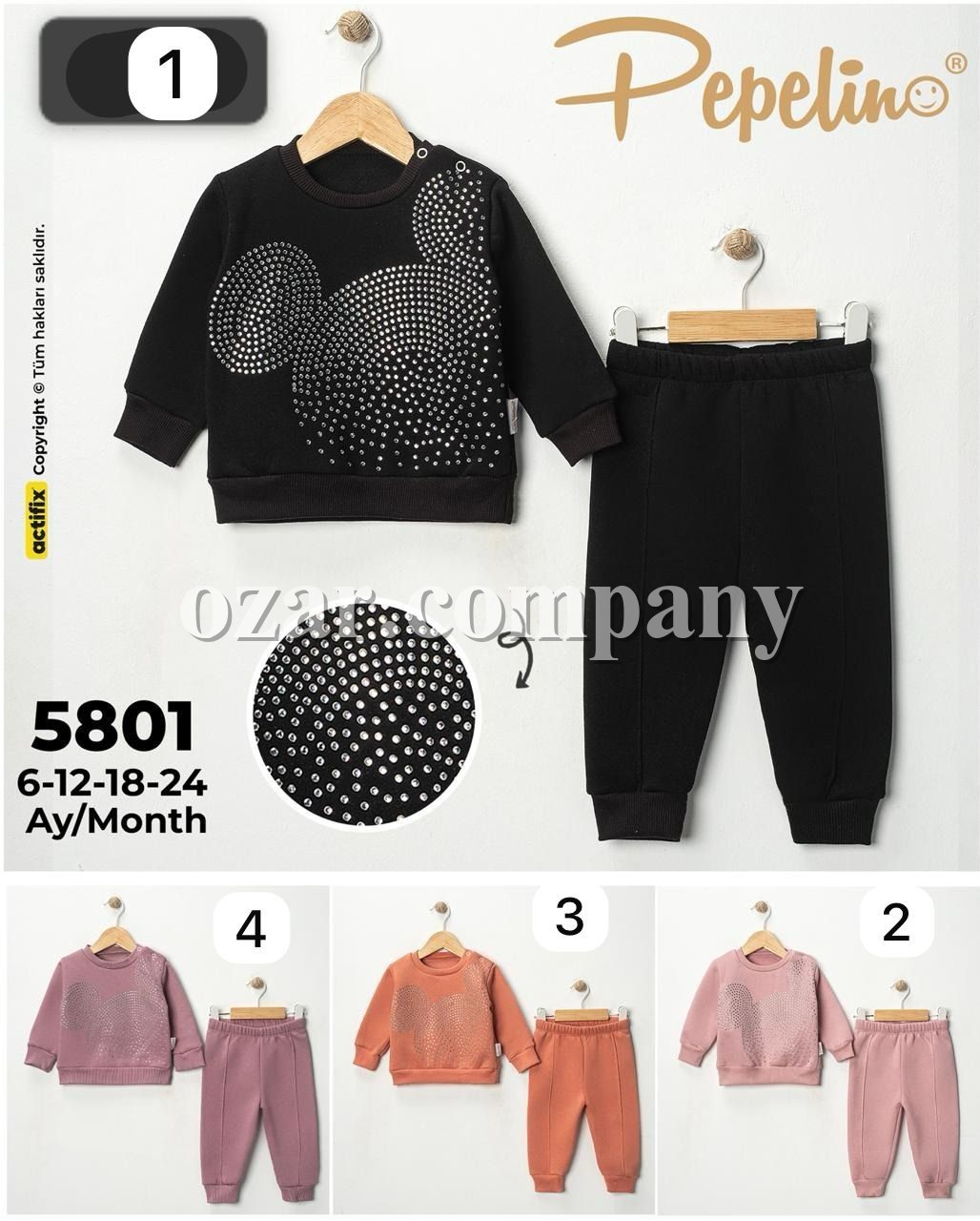 Трикотажный Костюм На Флисе Для Девочки Pepelino (6-12-18-24мес.)
