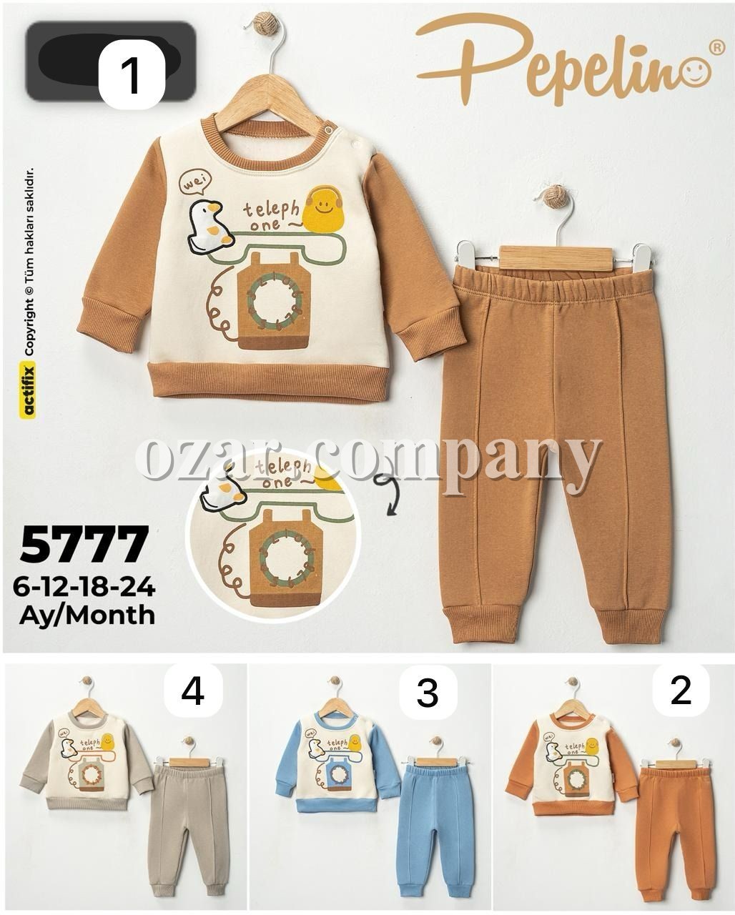 Трикотажный Костюм На Флисе Для Мальчика Pepelino (6-12-18-24мес.) Трикотажный Костюм На Флисе Для Мальчика Pepelino (6-12-18-24мес.)