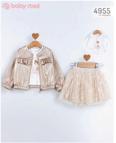 Костюм Тройка Для Девочки Baby Rose (1-2-3-4лет) 