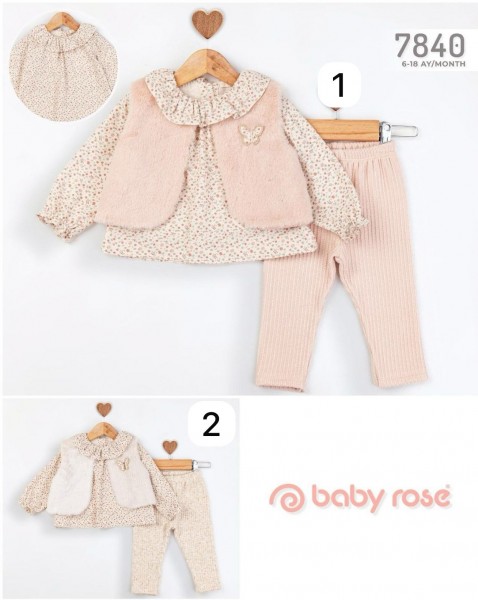 Костюм Тройка Для Девочки Baby Rose (6-9-12-18мес.)