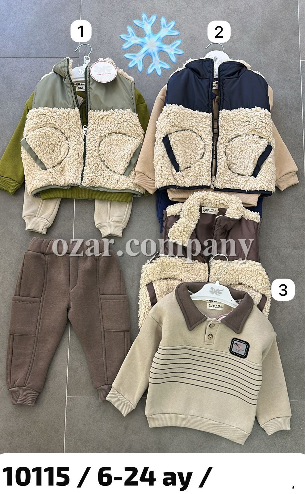 Костюм Тройка На Флисе Для Мальчика JNF (6-12/12-18/18-24мес.)