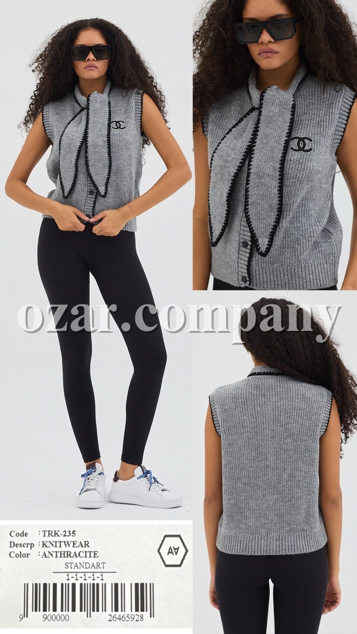 Женский Трикотажный Жилет A.M.N. Женский Трикотажный Жилет A.M.N.