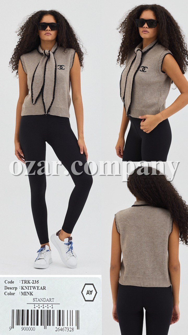 Женский Трикотажный Жилет A.M.N. Женский Трикотажный Жилет A.M.N.