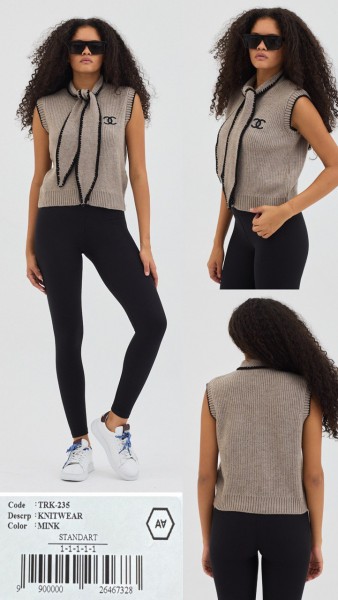 Женский Трикотажный Жилет A.M.N. Женский Трикотажный Жилет A.M.N.