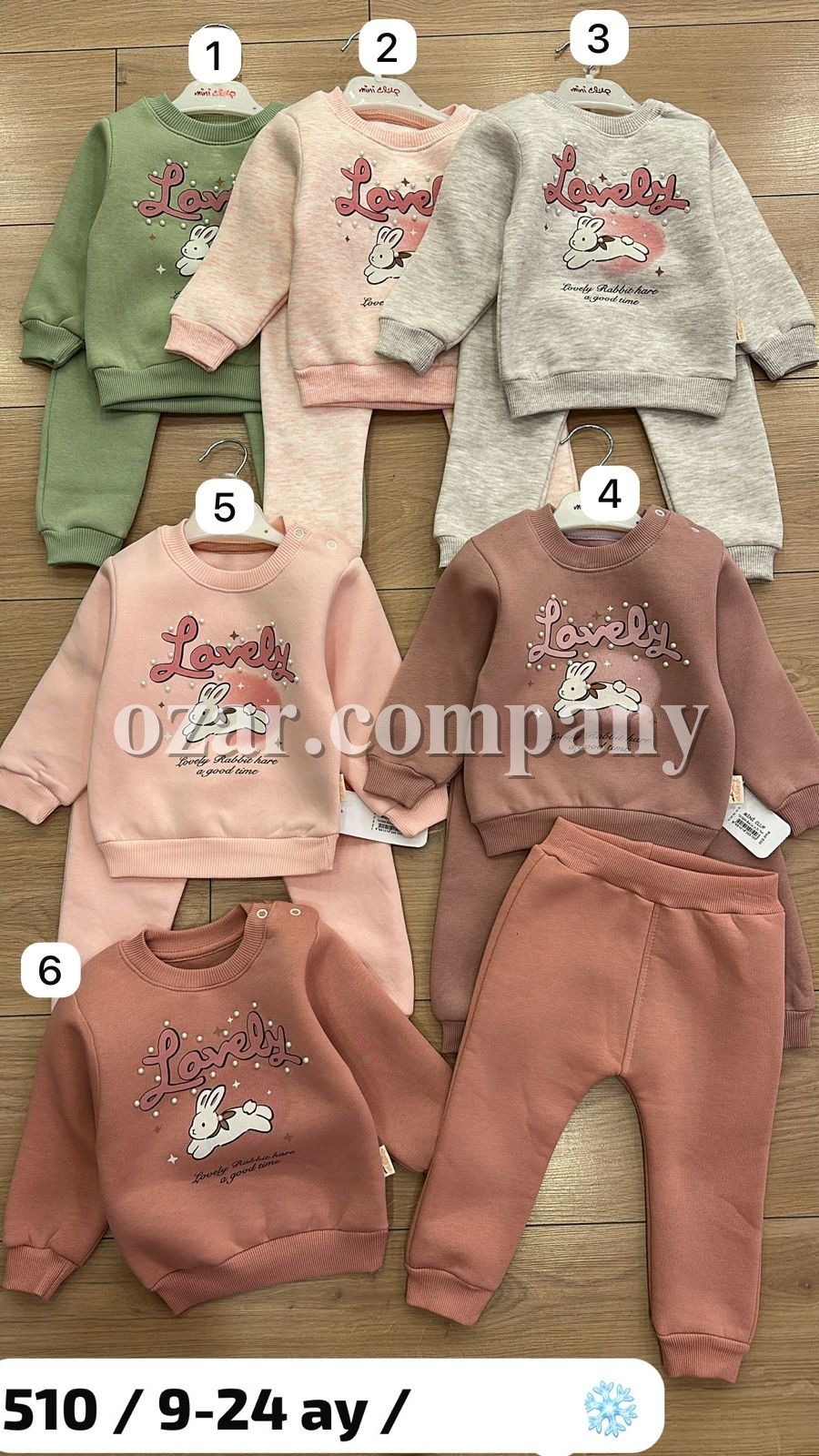 Трикотажный Костюм На Флисе Для Девочки MC Club (9-12-18-24мес.)