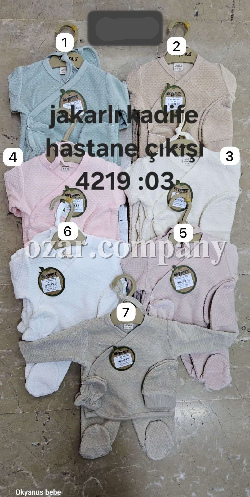 Велюровый Комплект Для Новорождённых Okyanus (0-3мес.)