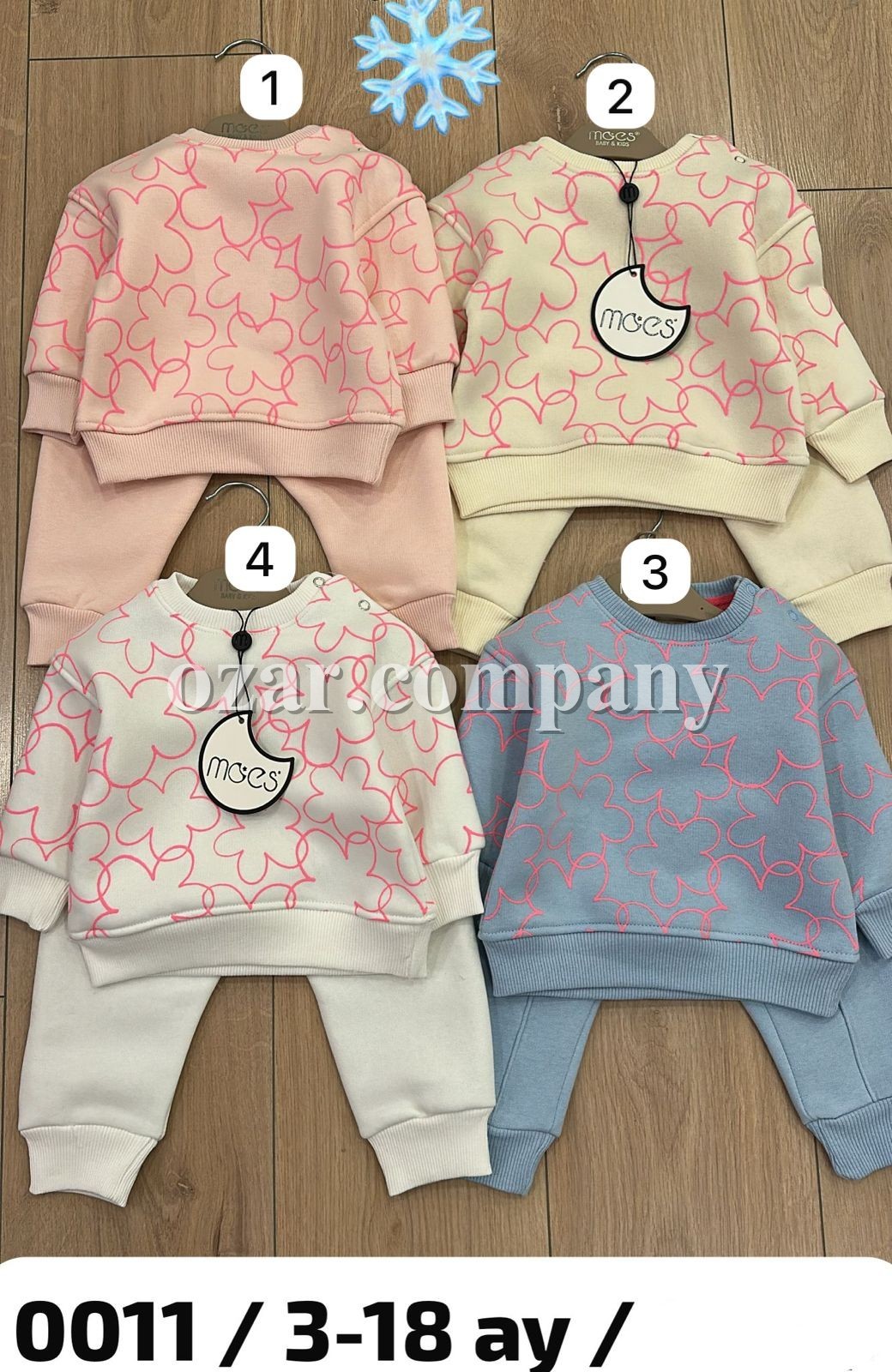 Трикотажный Костюм На Флисе Для Девочки Moes (3-6/6-9/9-12/12-18мес.) Трикотажный Костюм На Флисе Для Девочки Moes (3-6/6-9/9-12/12-18мес.)