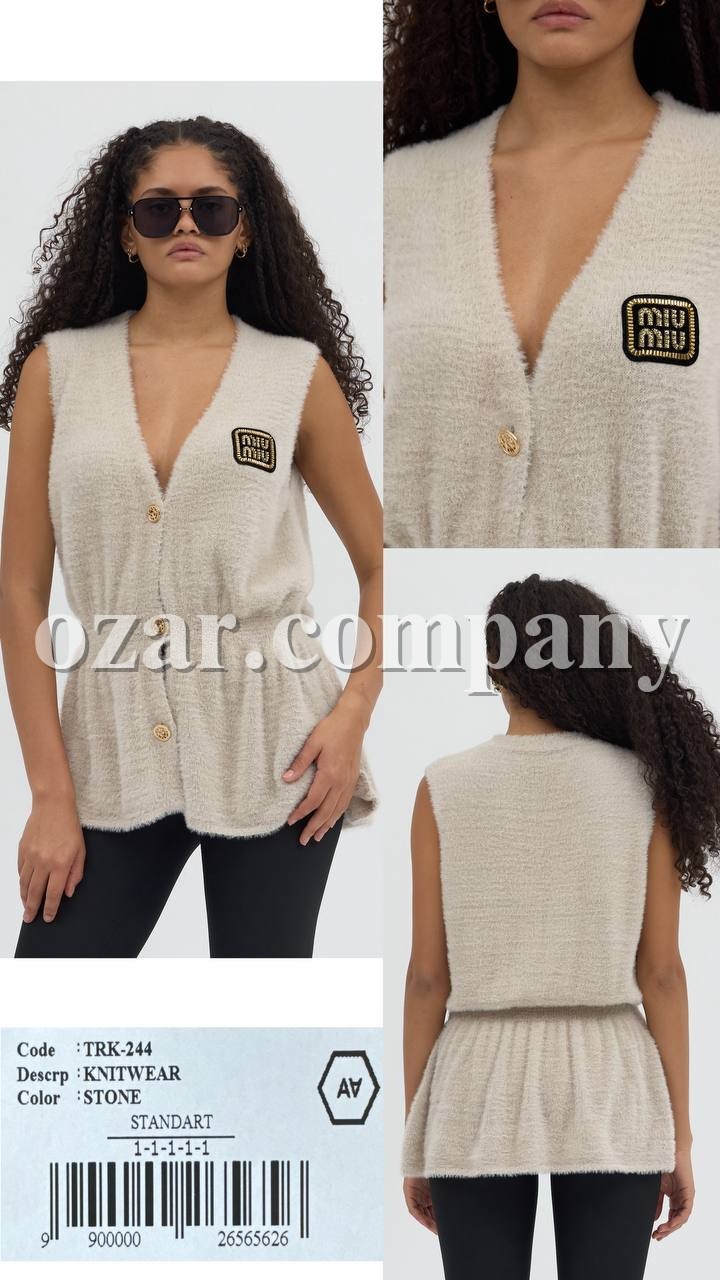 Женский Трикотажный Жилет A.M.N.